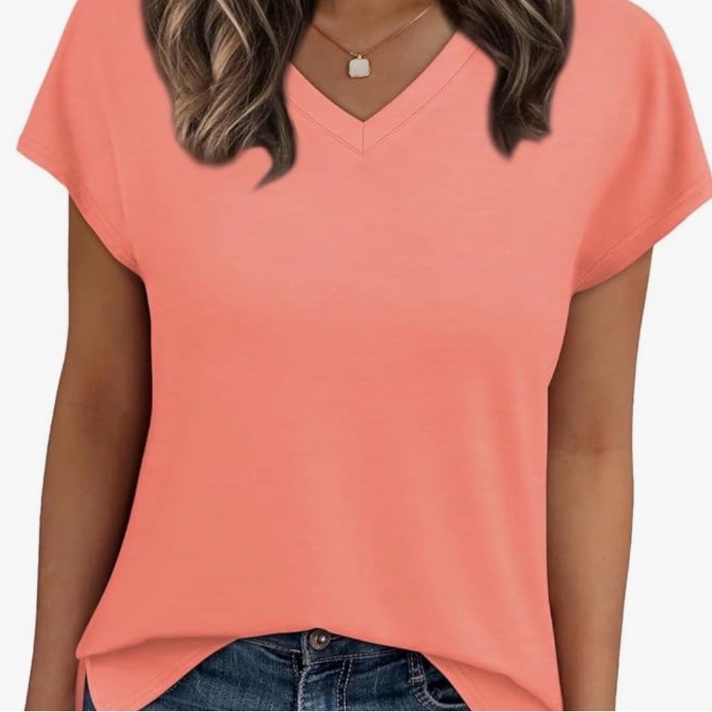 Vibrant Orange Cap Sleeve Relaxed Tee